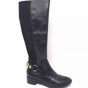 Steve Madden Tall Black Leather Riding Boots 7